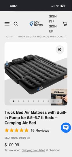 Truck bed, air mattress