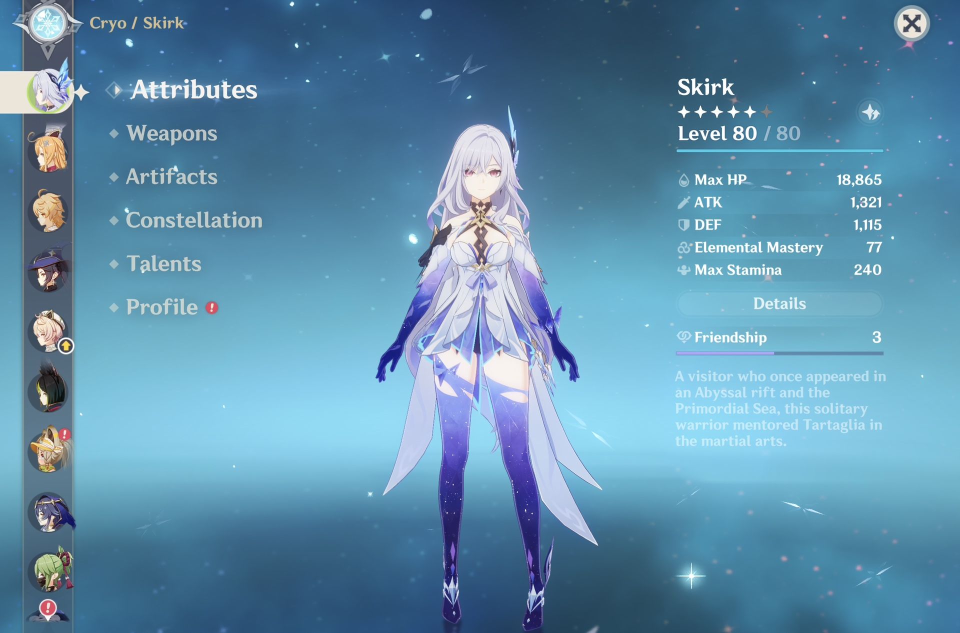 Skirk+Escoffier New Cryo Meta + Escoffier Sig, More Items In Picks Above