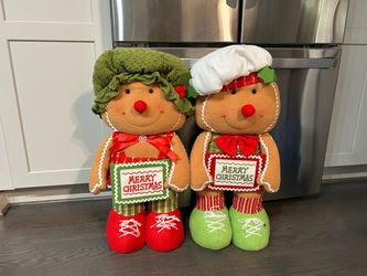 Pair of gingerbread plush