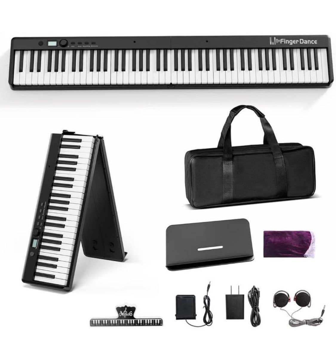 Finger Dance Folding Piano Keyboard 88 Keys