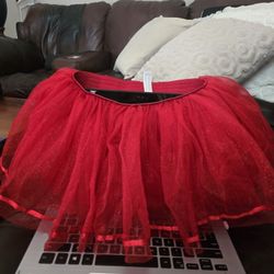 2025  Red Tutu With Sparkles Size Small