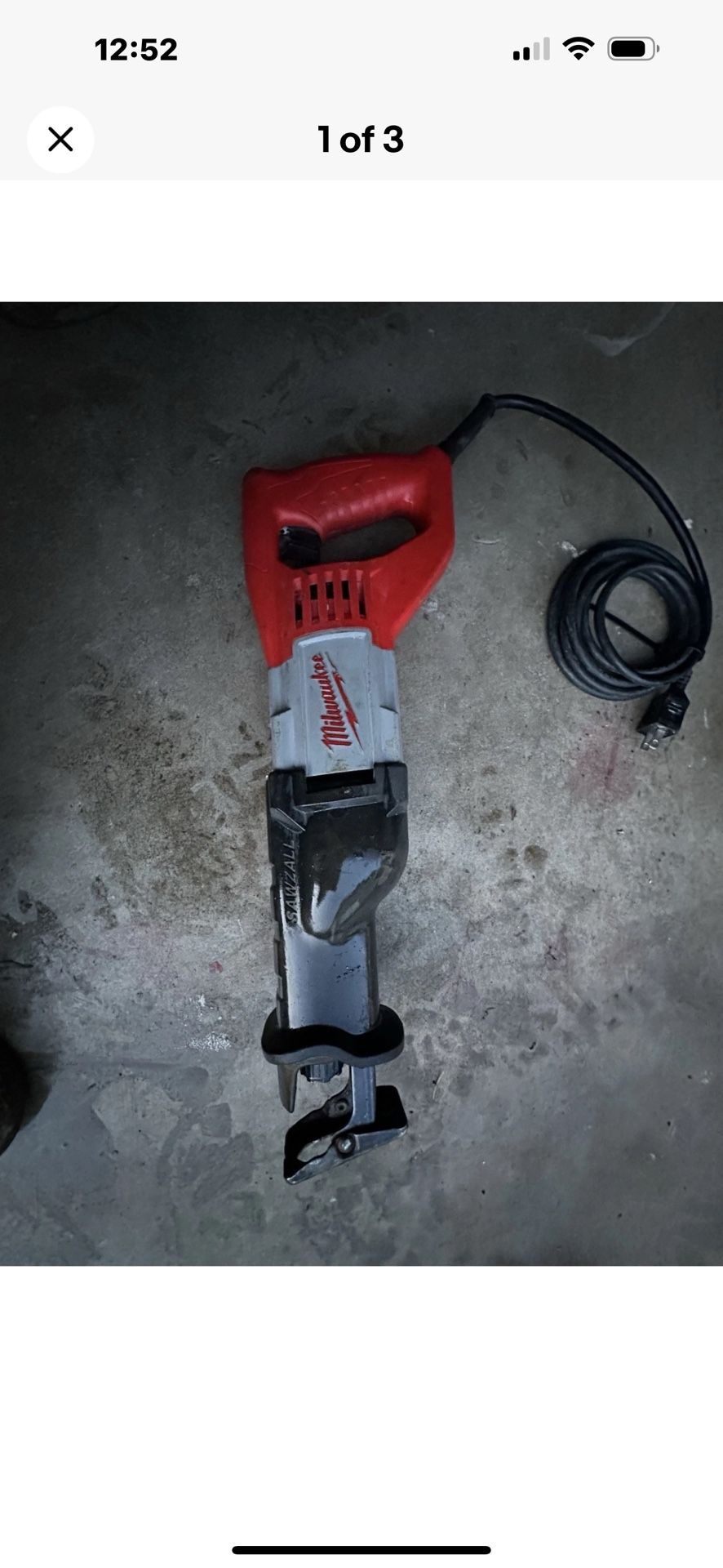 Milwaukee 6519-30 Sawzall Reciprocating Saw - Black/Red