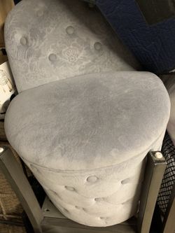 Chair With Storage Gray 