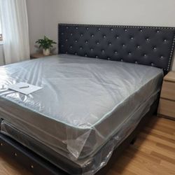 New King Size Bed Frame With MATTRESS New Bedroom Furniture King Bed Set Bed +Mattress And Free Box Free DELIVERY 