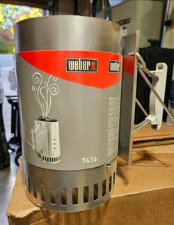 Weber chimney starter and mesquite charcoal