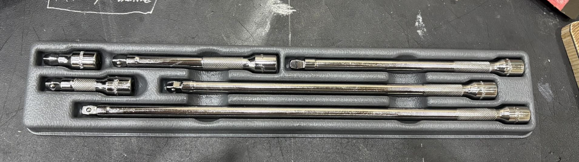 Six Piece Wobble Extension Set 1/4 Drive