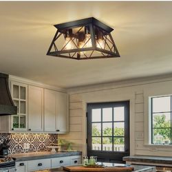 Farmhouse Style 4 Light Ceiling Light Fixture