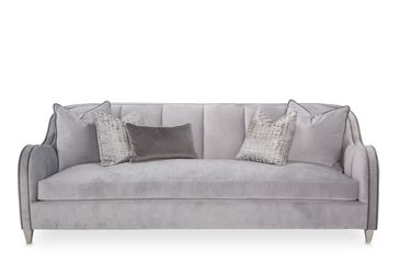Roxbury Park Slate Velvet Sofa