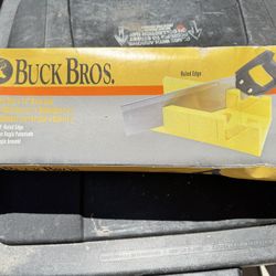 Buck Bros 12' Mitre Box 14' Back Saw Patented Ruled Yellow Ridge 