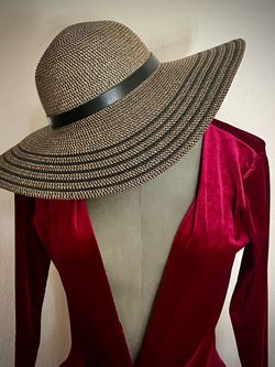 Wide Brim Woven Floppy Sun Hat