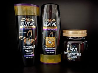 (PACK OF 3) LOREAL ELVIVE SHAMPOO - CONDITIONER AND TREATMENT