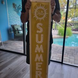New With $34.99 Tag Metal Summer Sign Outdoor Indoor Decor