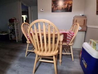 Dining table,  real wood,  table and 4 chairs