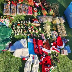Huge Christmas Decorations Lot of 100+ Items