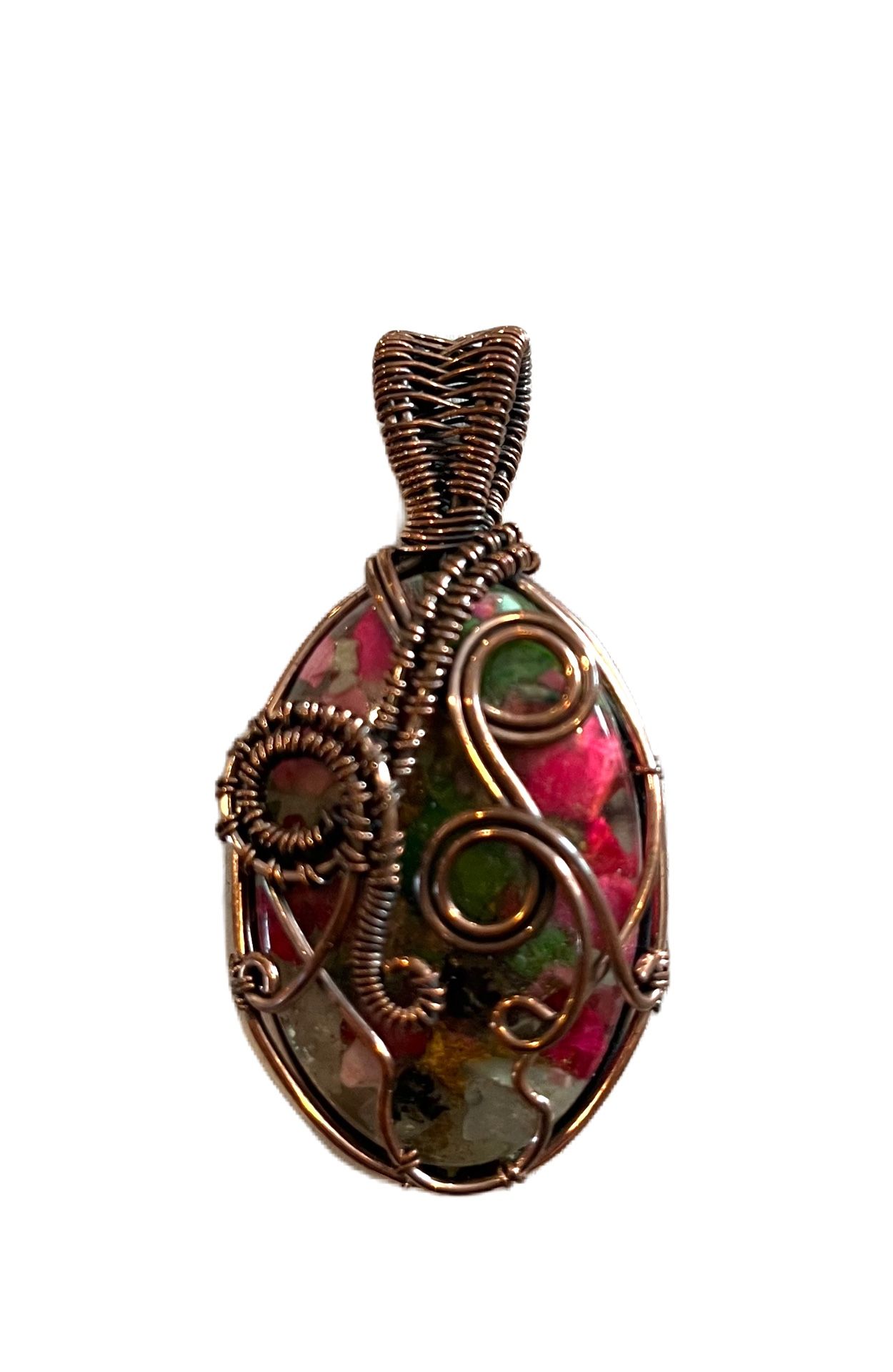 Resin Copper Pendant Size 2”