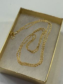 Solid 10k gold rope diamond cut chain