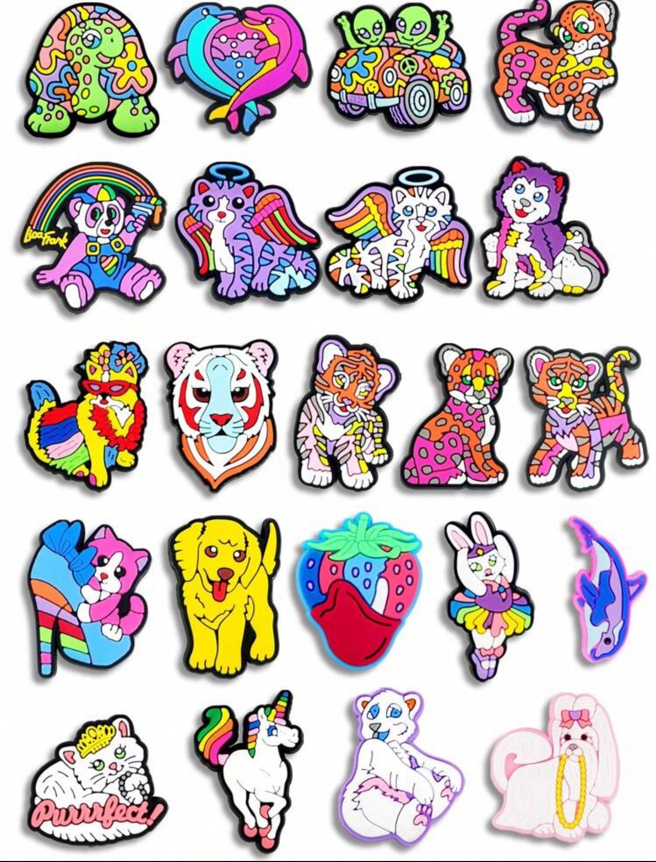 Lisa Frank Croc Charms