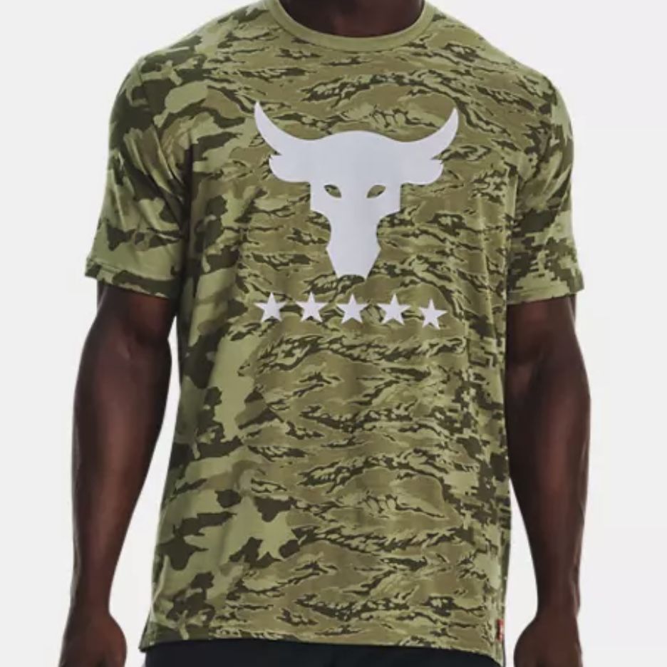 Men's Project Rock Veterans Day Show Camo T-Shirt