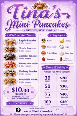Tina’s mini pancakes