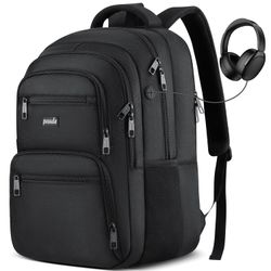 Paude Laptop Backpack - Black, Fits 15.6" Laptop