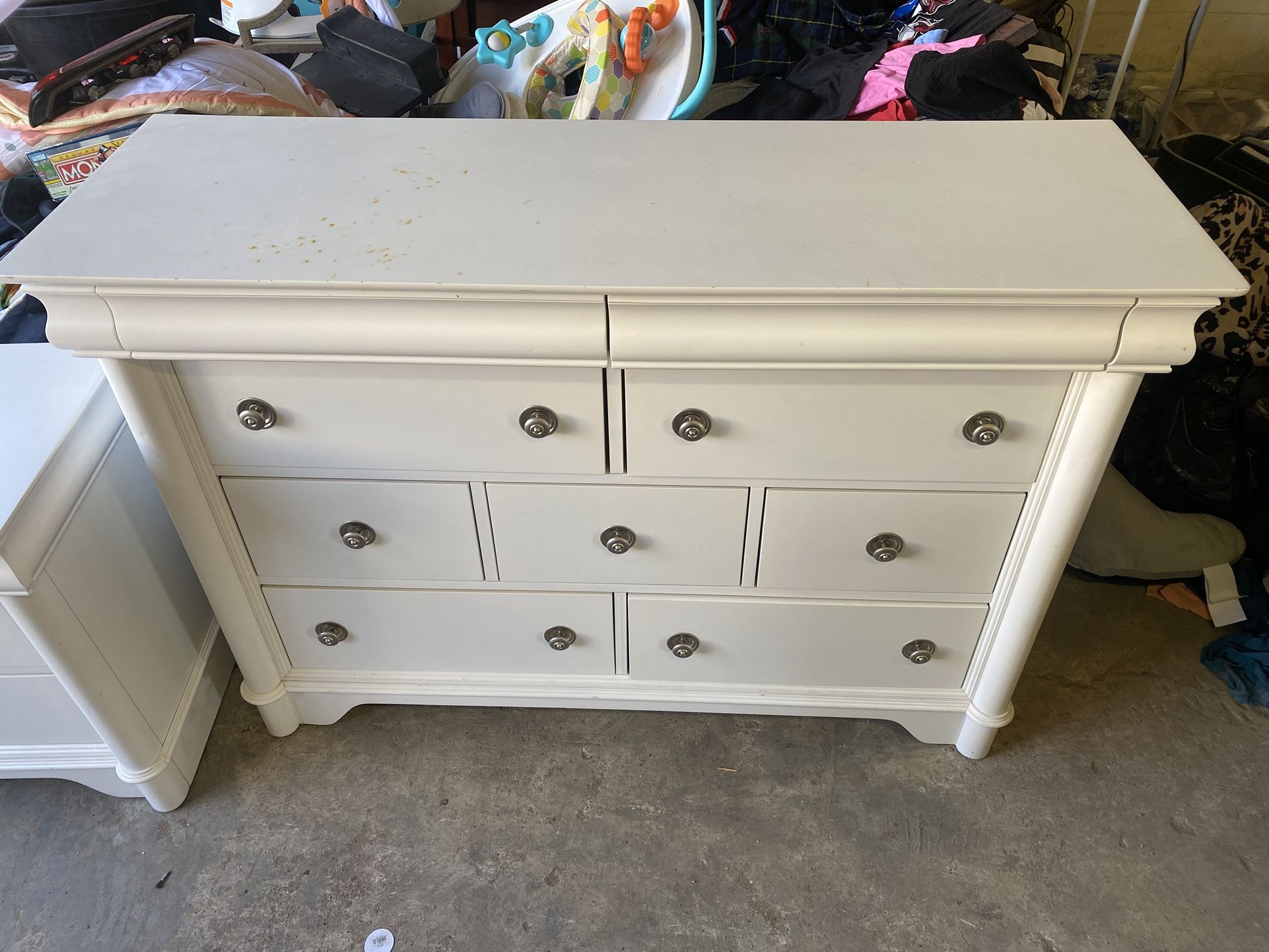 White Dresser With One Night Stand