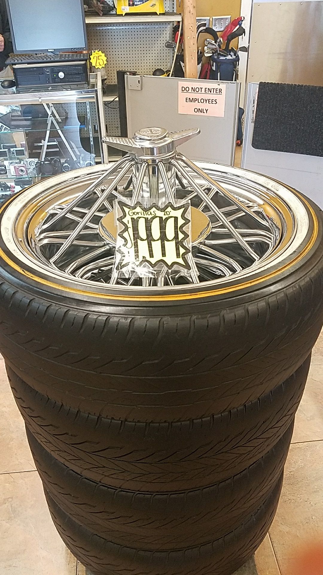 20" gorillas swangas elbows texas wire wheels