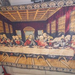Persian Tapestry DaVinci's Last Supper Vintage