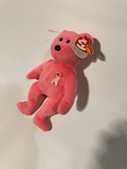 TY Beanie Baby “Aware” (Pink Bear) – With Tag