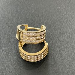 14k Gold Small Hoops  ( NOT DIAMONDS) 