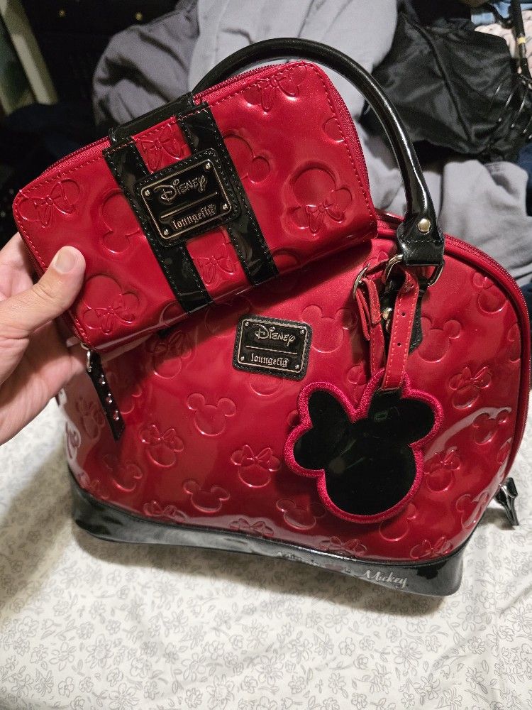 Mickey And Minnie Loungefly And Wallet