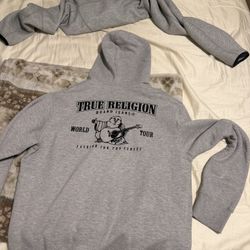 Kid/men Gray True religion sweater 