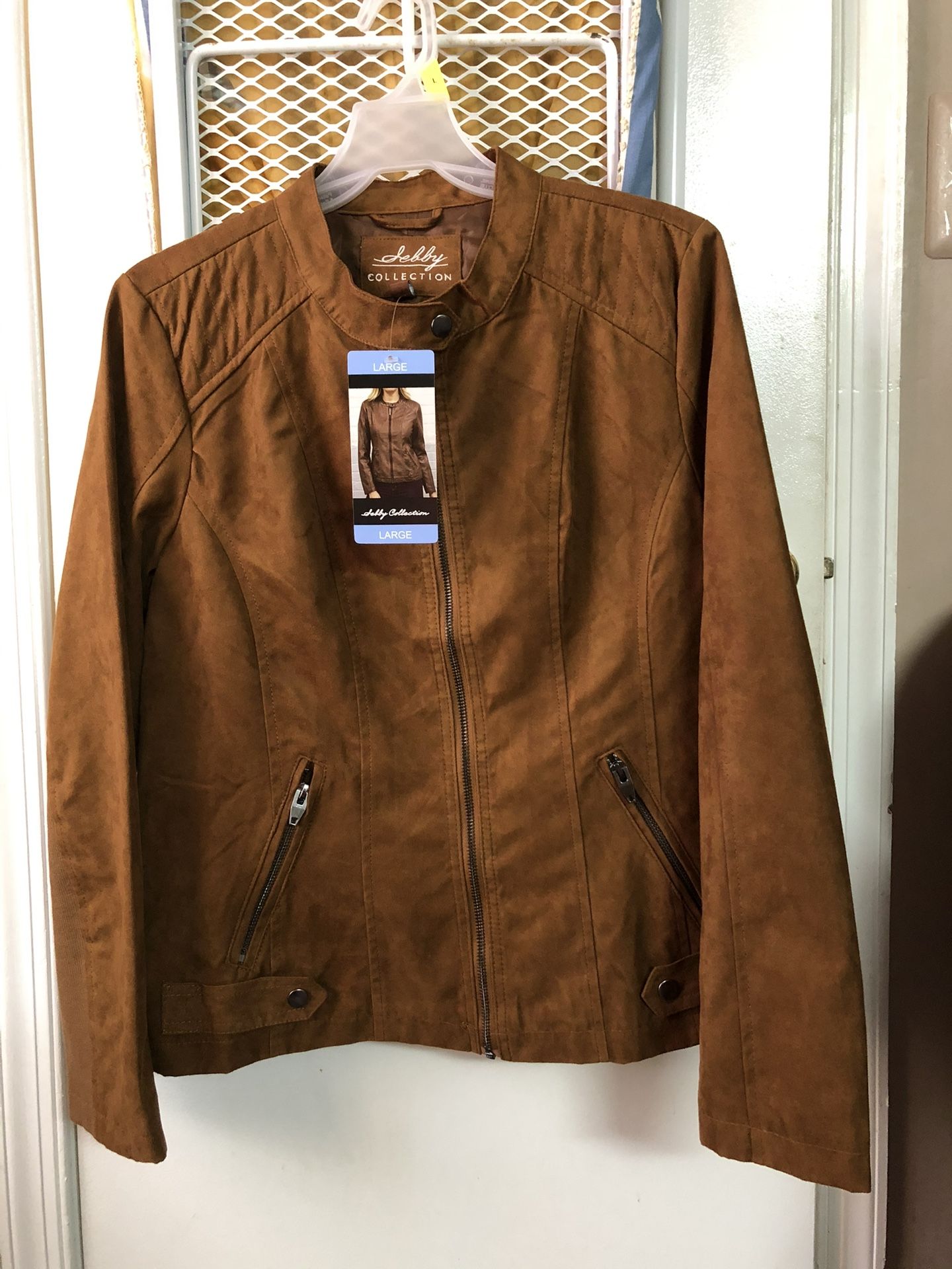 Sebby Collection Women Faux Jacket Large