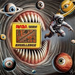 Vintage 1990s NASA Team Excellence Quality Productivity Lapel Pin