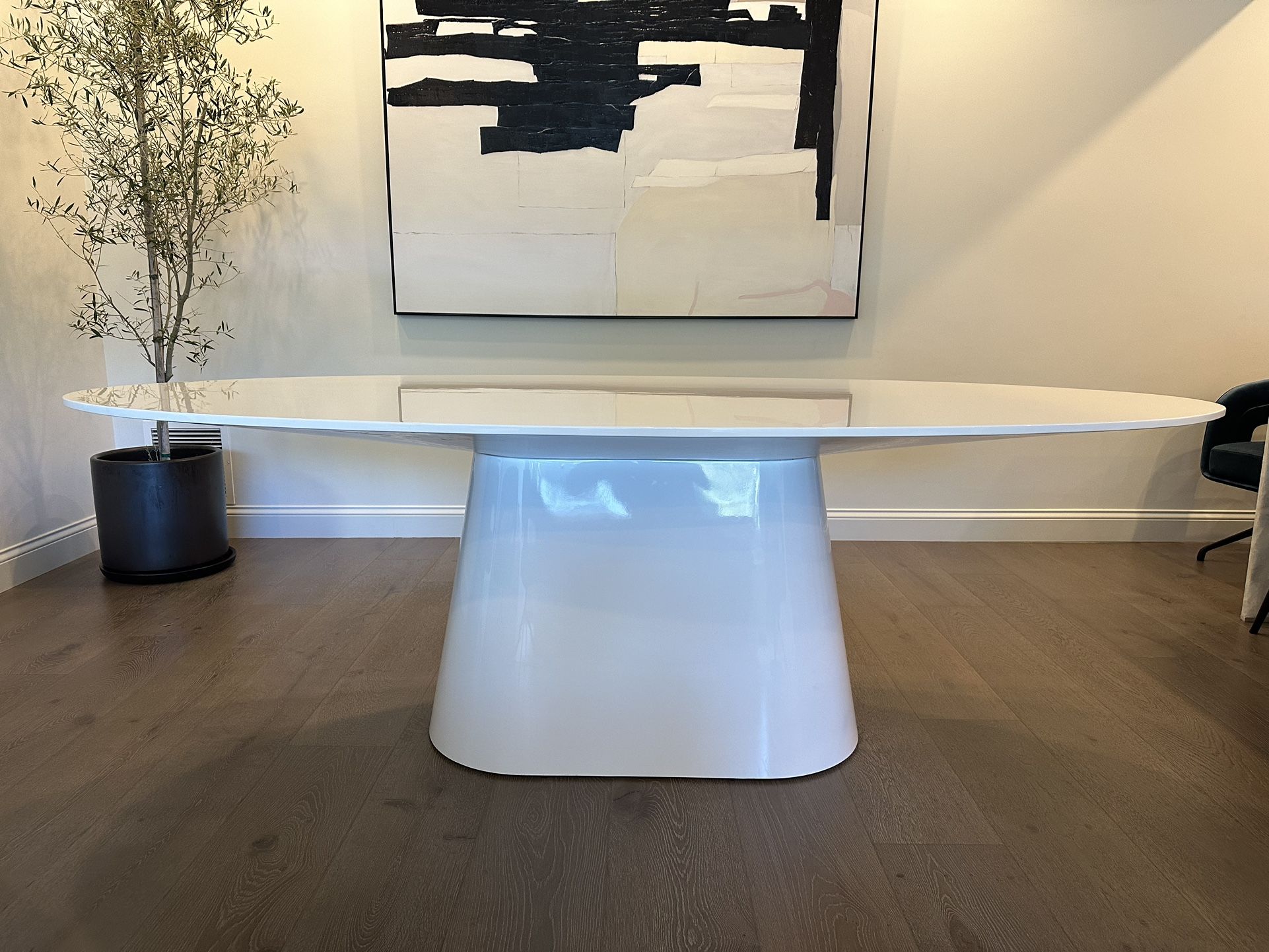Modloft Sullivan Dining Table - Oval - White