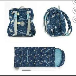 Kids Backpack that transforms into a sleeping bag
