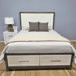 Queen Platform Bed Frame With Storage