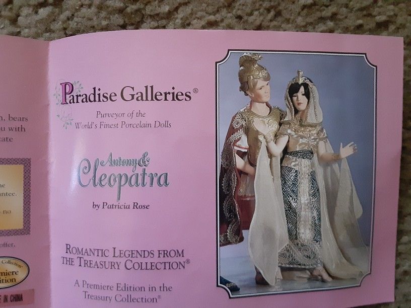 Treasury Collection Paradise Galleries Anthony & Cleopatra Porcelain Dolls