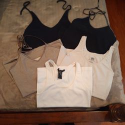 Five Assorted Tank And Halter Tops