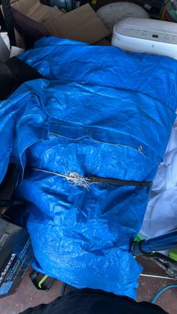 Blue Poly Tarp with Grommets
