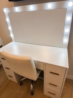 Vanity with chair