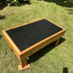 Cedar And Faux Slate Coffee Table