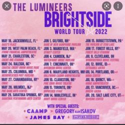2 Lumineers tickets gorge amphitheater July 16 Plus Camping Pass
