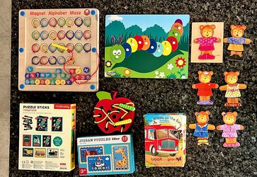 Puzzles for kids educational wood  learning toddler