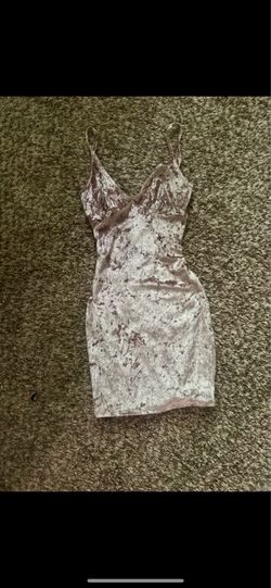 Small Pink Velvet Mini Dress