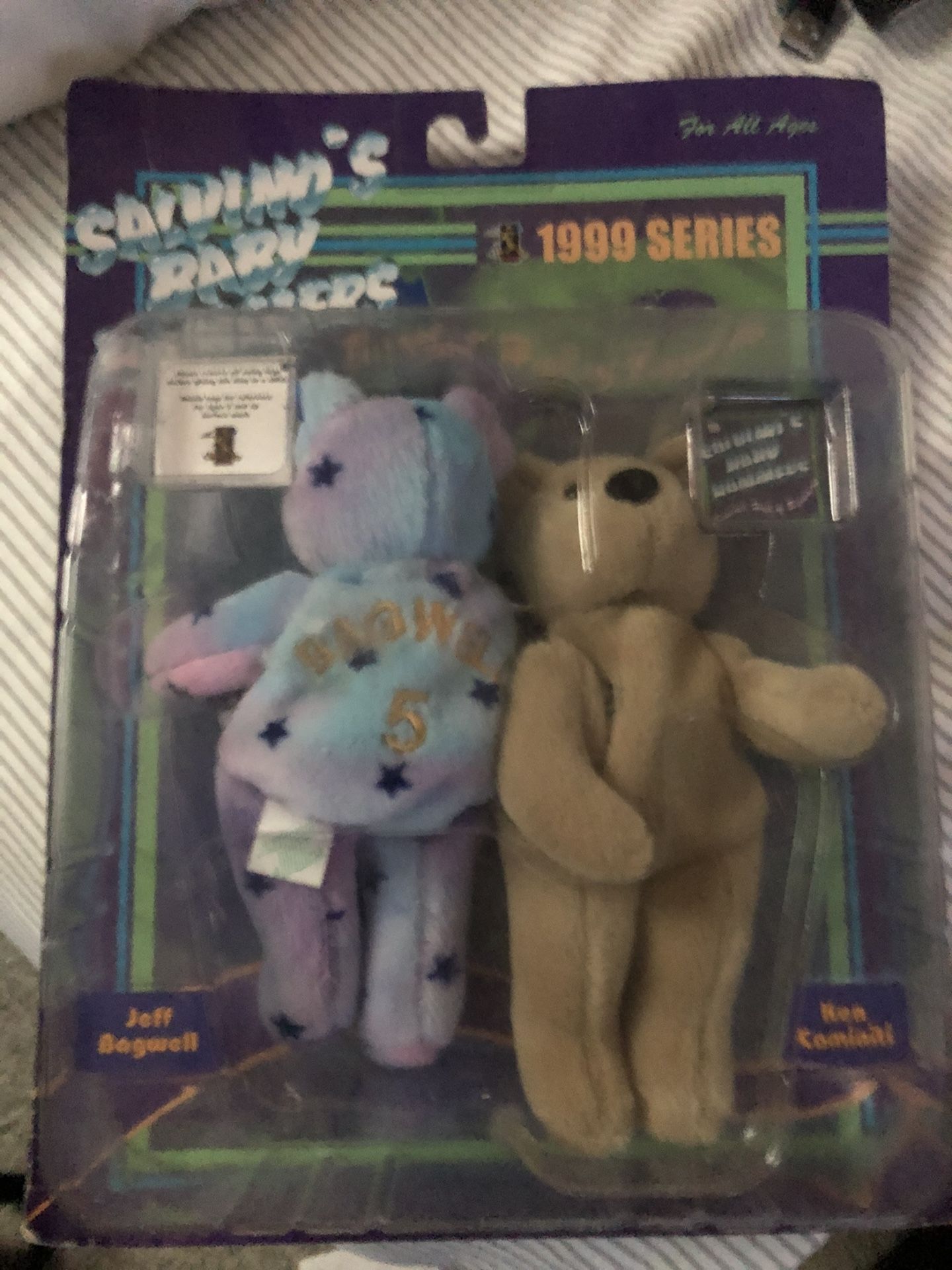 Houston Astros teddy bears mlb baseball 1999 sluggers bagwell/ caminiti sealed