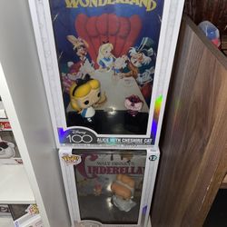 Alice With Cheshire Cat Funko Pop And Cinderella 