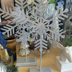 Large metal snowflakes