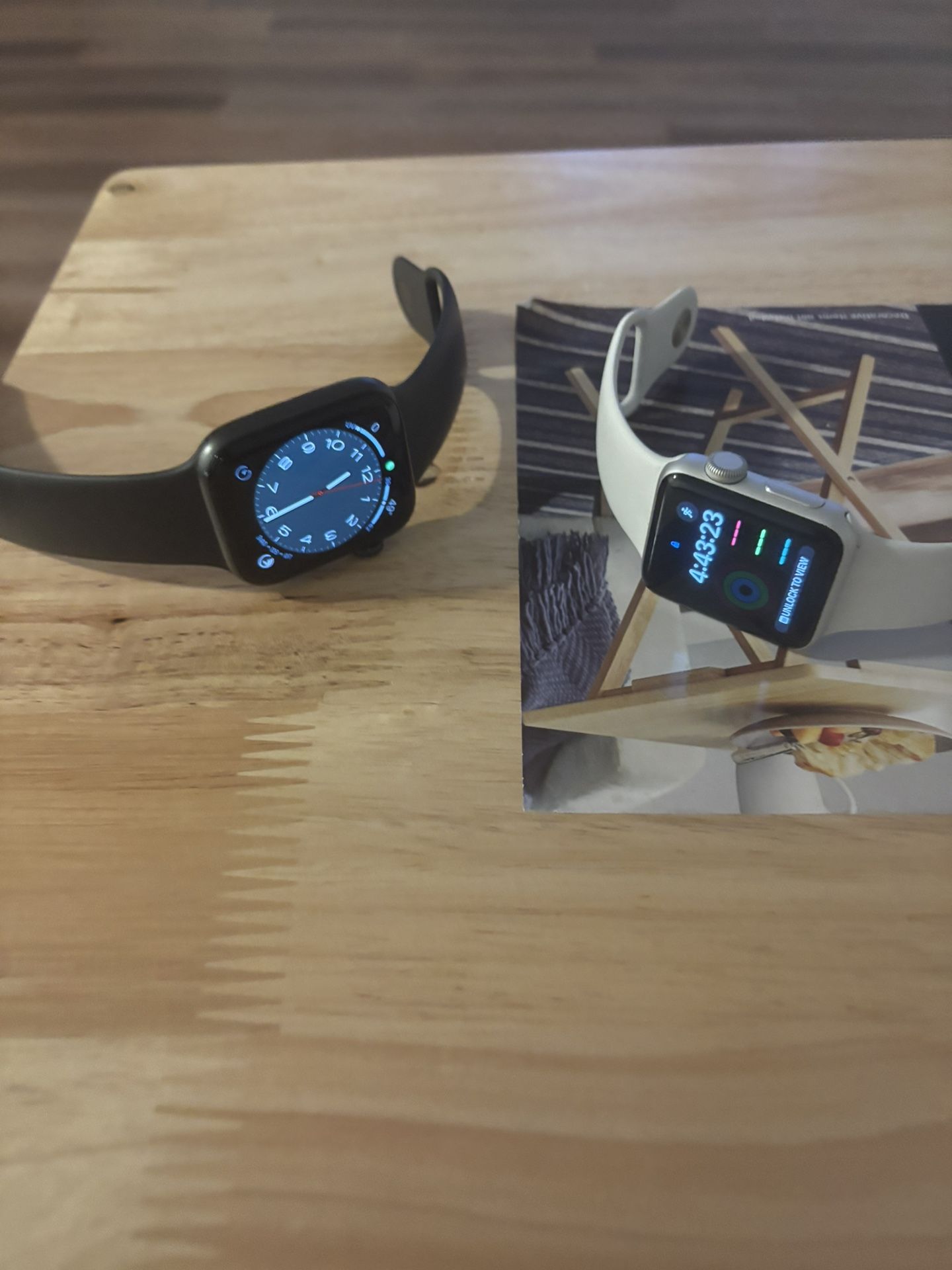 Two Apple Watches For Sale A Series 5 44m And A Series  3 32mm