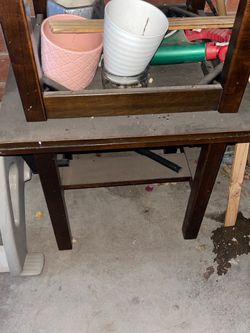 Coffee End Table Brown Square