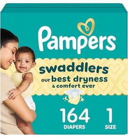 Pampers Swaddlers Size 1 Diapers 164 Count